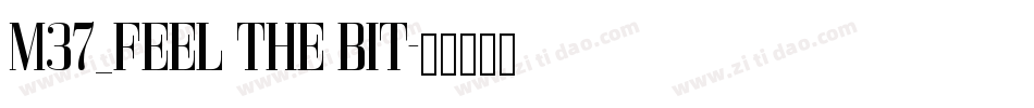 M37_FEEL THE BIT字体转换